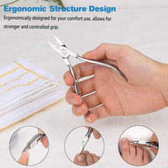FERYES toenail clippers with safety cover stored safely after use.