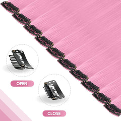FESHFEN pink highlights provide vibrant color without chemical treatments