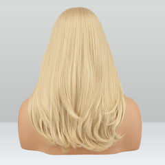 FESHFEN heat-friendly synthetic wig fibers let light styling for a polished look.