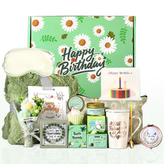Fesveoke Daisy Theme Gift Basket Open Box for celebratory gifting and delight.