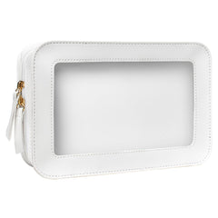 FFpaw clear makeup bag interior layout demonstrates organized compartments