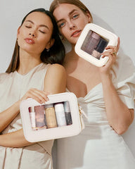 FFpaw travel clear makeup bag set mini transparent window for compact travel essentials
