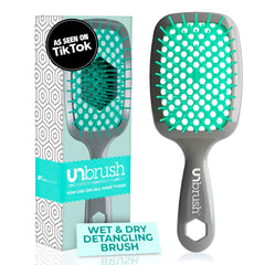 FHI Heat UNbrush Aurora handle closeup shows a lightweight ergonomic grip for comfortable brushing.