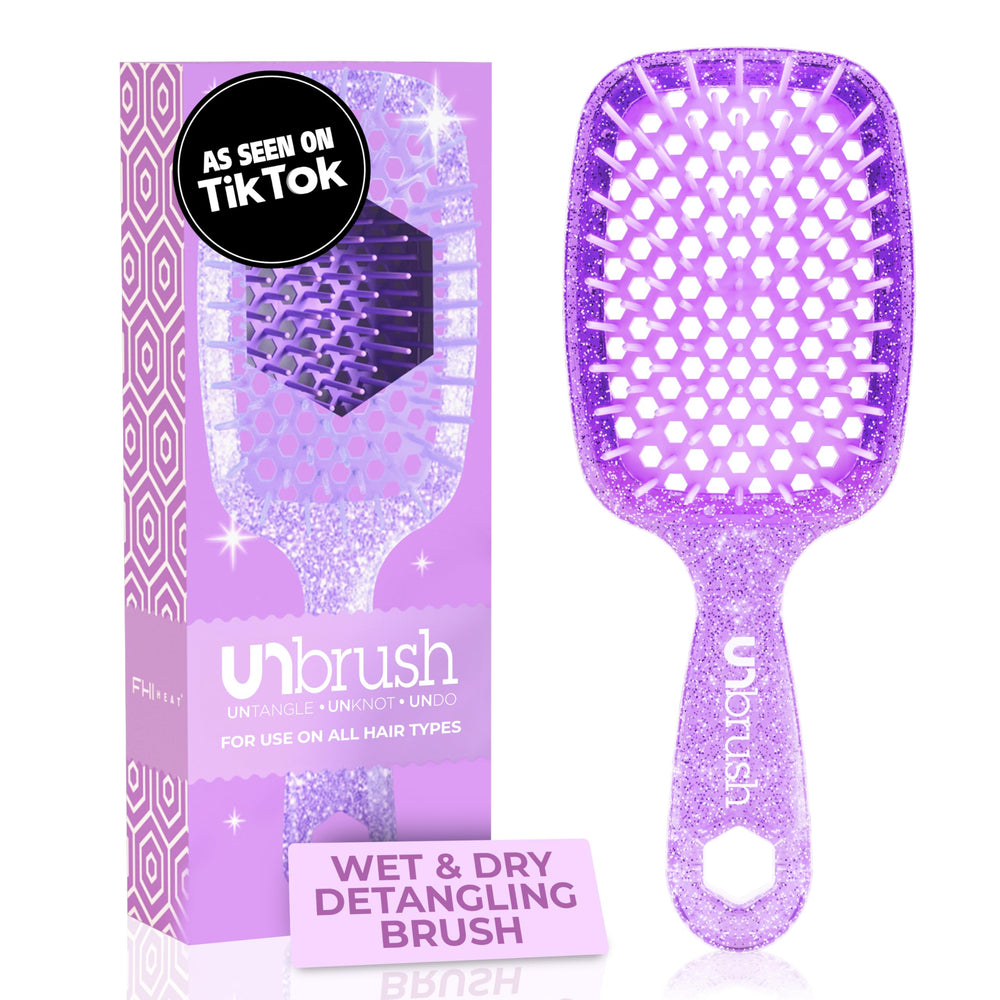 FHI Heat UNbrush bristles close-up — DuoFlex anti-static action for gentler detangling