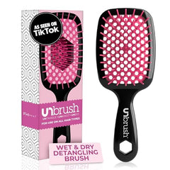 FHI Heat UNbrush bristles close-up showing DuoFlex anti-static action for gentle detangling