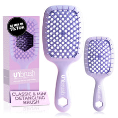 FHI Heat UNbrush Original close-up highlighting dual-length bristles for gentle detangling