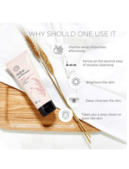 Fiico BETT cleansing foam rice water droplets indicating subtle brightness