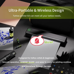 Filter Tattoo Stencil Printer wireless design reduces cable clutter during sessions.