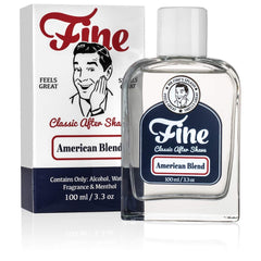 Fine Mr. Fine aftershave bottle pour with crisp barbershop scent