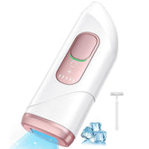 Finequin laser hair removal device front view for easy at-home use with a sleek white-rose gold design