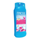 FINESSE Restore + Strengthen shampoo bottle shows easy, one-step moisture for dry hair.