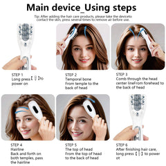 Fiogeo Laser Therapy Hair Growth Comb shows compact design for easy, cordless sessions