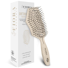 Fiora Naturals Hair Detangling Brush no-pull: gentle knots without breakage for smooth hair