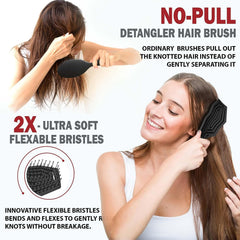 Fiora Naturals detangling brush vented design enabling faster drying across hair types.