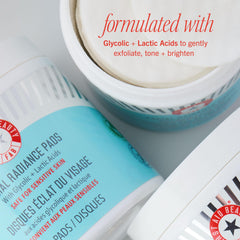 First Aid Beauty Facial Radiance Pads used in routine for makeup prep.
