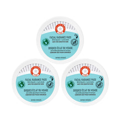 First Aid Beauty Facial Radiance Pads packaging highlights compostable daily exfoliation.