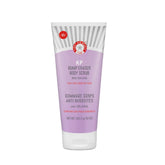 First Aid Beauty KP Bump Eraser bottle demonstrates gentle chemical exfoliation for smoother skin.