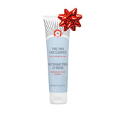 First Aid Beauty Pure Skin Face Cleanser bottle front shows gentle cleansing for sensitive skin