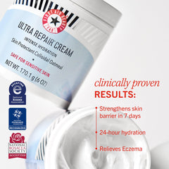 First Aid Beauty Ultra Repair Cream whipped texture looks light and absorptive