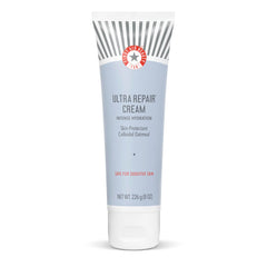 First Aid Beauty Ultra Repair Cream tub close-up showing rich hydration texture