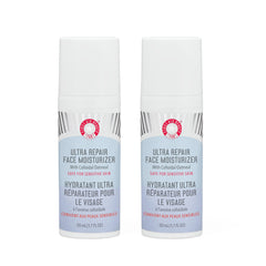 First Aid Beauty Ultra Repair Face Moisturizer pump bottle delivers quick hydration for daily use.