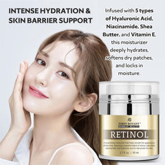 First Botany Bakuchiol Niacinamide ingredients closeup highlighting soothing formula.