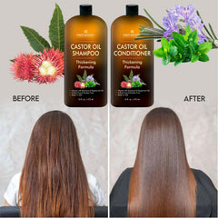 First Botany Castor Oil Shampoo rich suds for manageable, healthy-looking hair.