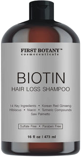 First Botany Cosmeceuticals shampoo bottle—gentle daily cleansing for nourished strands.