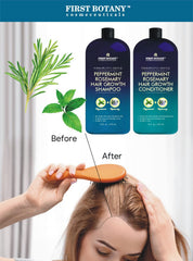 First Botany Peppermint Rosemary Conditioner bottle for detangling and moisture.