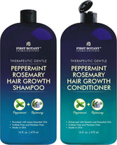 First Botany Peppermint Rosemary Shampoo bottle for refreshing daily hydration.