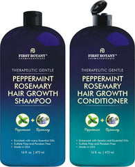 First Botany Peppermint Rosemary Shampoo bottle for refreshing daily hydration.
