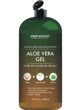 First Botany Pure Aloe Gel bottle pour for smooth, hydrating application.