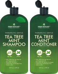 First Botany Tea Tree Mint Shampoo bottle with invigorating cleanse and scalp soothing.