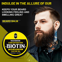 First Melody beard balm jar close-up showing natural ingredients
