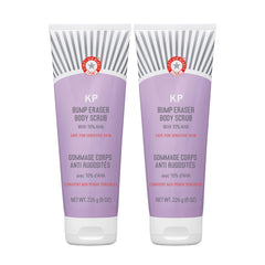First Aid Beauty KP Bump Eraser jar closeup shows exfoliating texture for smoother skin
