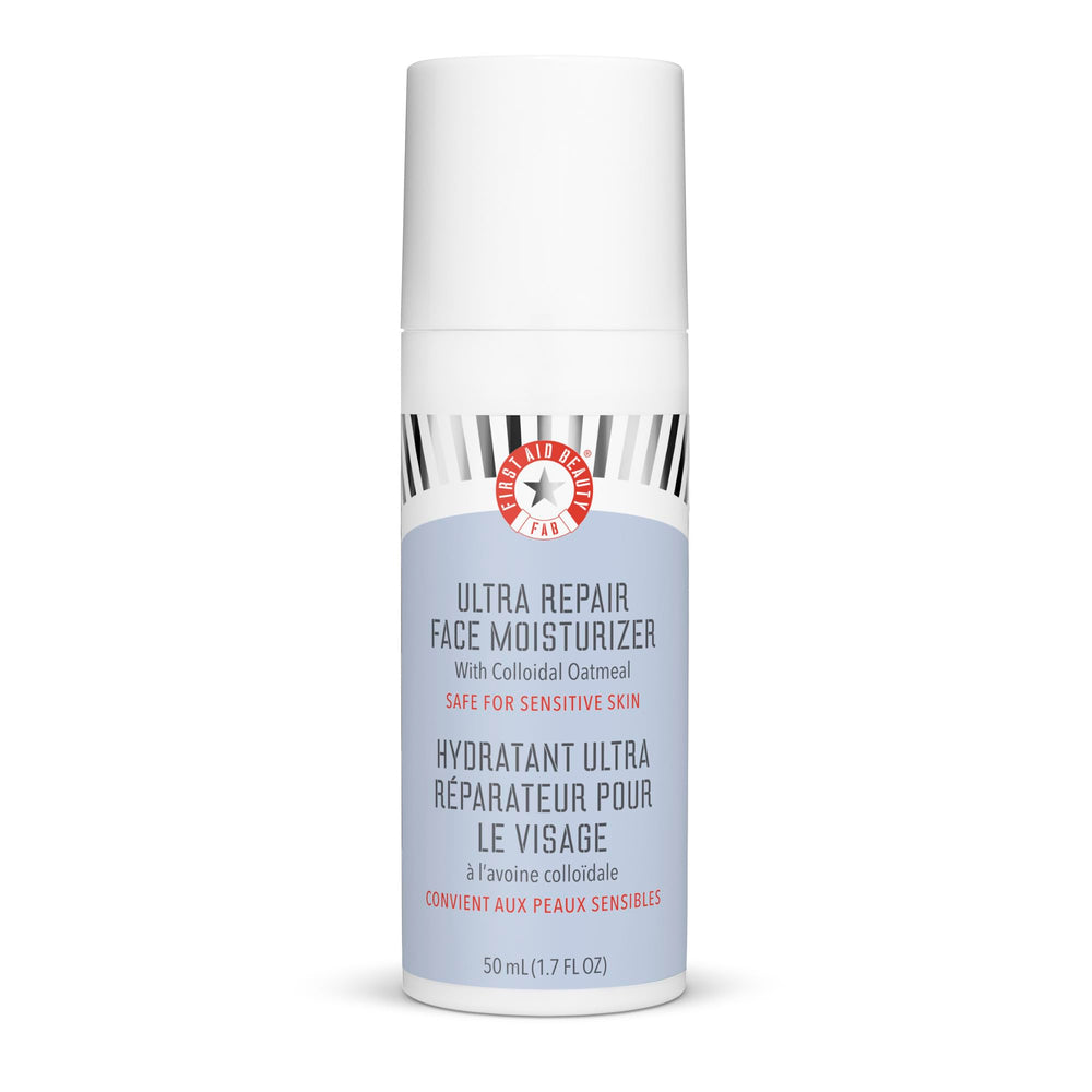 First Aid Beauty Ultra Repair Face Moisturizer bottle pump for lightweight daily hydration