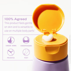 First Aid Beauty Whole Body Deodorant Cream applied to pits shows non-greasy, skin-friendly feel.