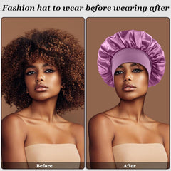 FIRSTPELLA silk satin bonnet in pink reduces frizz and breakage.