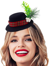 Firuilo snowman headband with holly berries, festive look for holiday parties