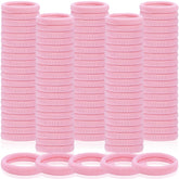 Fishinsea seamless hair ties pink pack closeup shows secure, damage-free hold for all hair types.