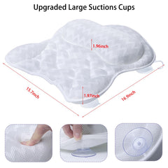 Fitheaven bath pillow 3D mesh butterfly provides breathable cooling while supporting shoulders