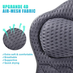 Fitheaven bath pillow butterfly-shaped design contours neck and shoulders for targeted support