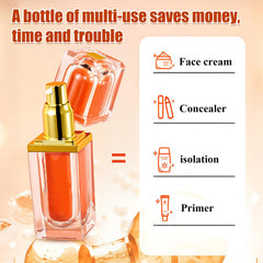 Five Vitamin C Tone-Up Cream swirl application demonstrates quick makeup base and glow.