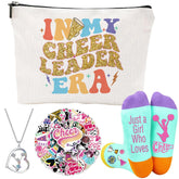 FJHAIY Cheerleader makeup bag with bright 3D design for travel and touch-ups