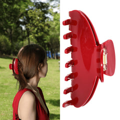 FlaSloth Cherry Red Claw Clip 4 inch securely holds hair all day