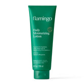 Flamingo Daily Moisturizing Lotion bottle promoting long-lasting hydration