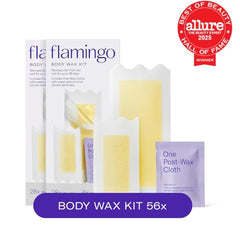 Flamingo wax strips application steps guide for ease and control.