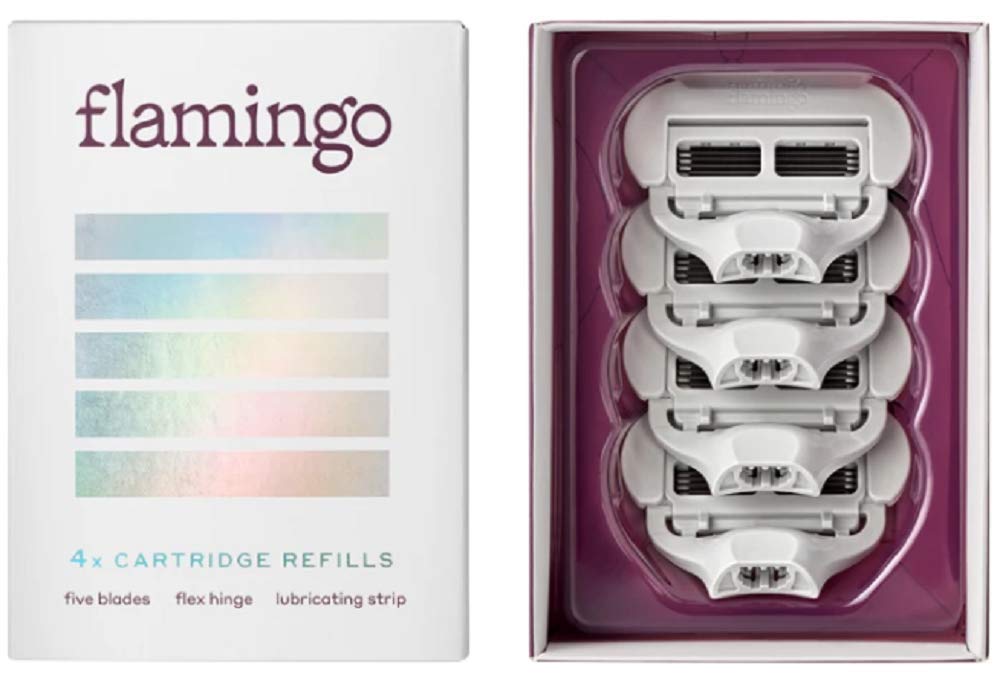 Flamingo Women's Razor Blade Refill 4-pack with German blades for a smooth, close shave.