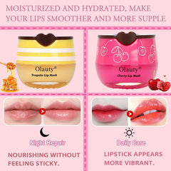 Flanoid Bee Lip Balm Honey Pot strawberry flavor for daily moisture