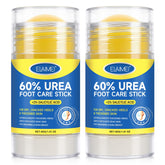 Flasture 60% Urea stick applied to cracked heels for deep moisture.